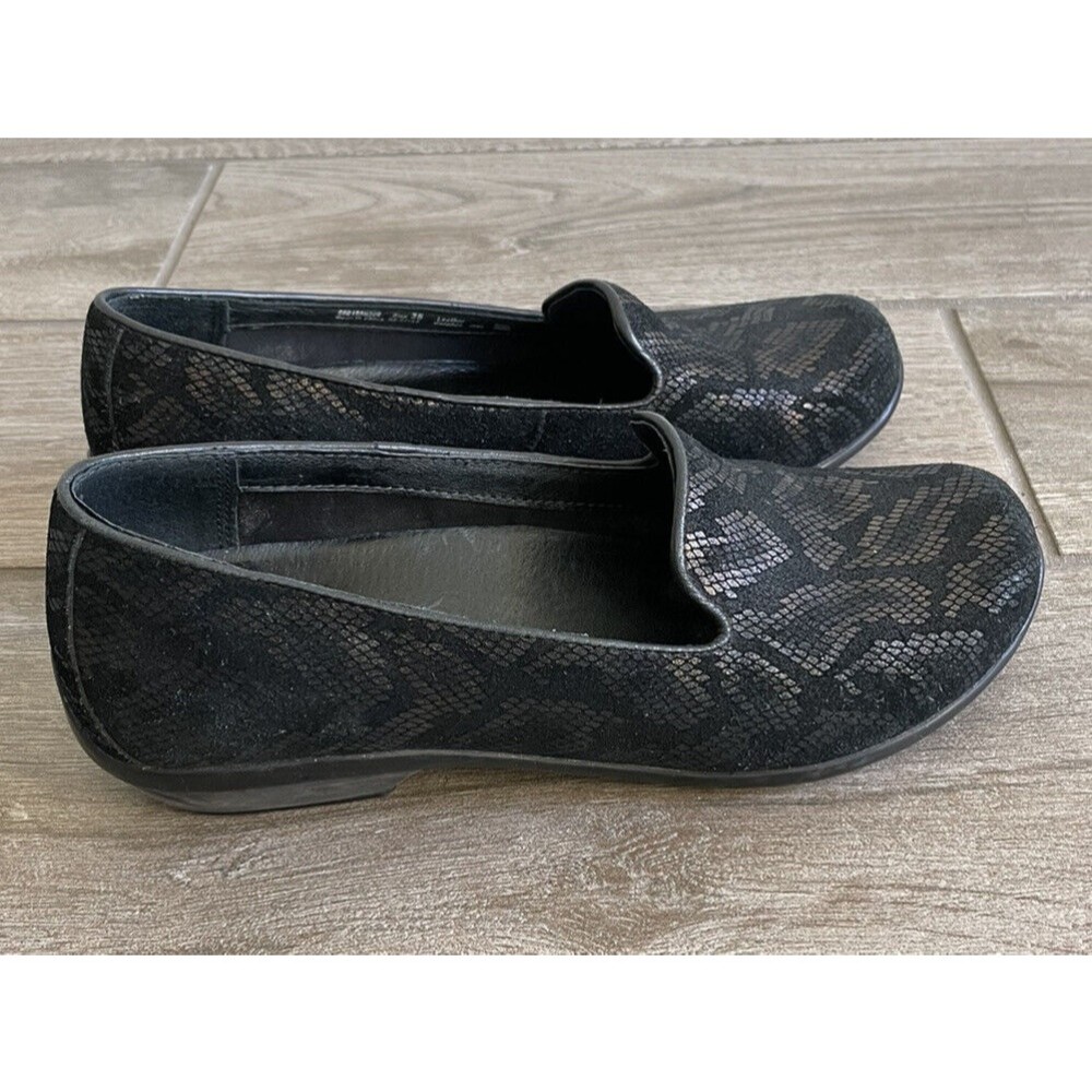 Dansko Olivia Slip Ons Shoes Bronze Snake Print Sz 36 5.5 to 6 Comfy Loafers - Picture 5 of 8
